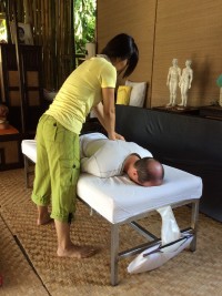 Body balance and spinal setting